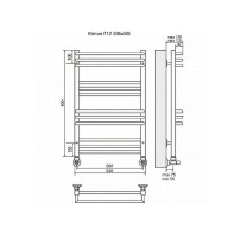 Водяной полотенцесушитель Terminus Кельн П12 500х800 4630080268364 Хром