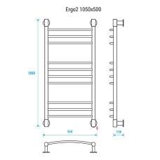 Электрический полотенцесушитель Energy Ergo 2 1050х500 EETR0ERGO2105500000 Хром