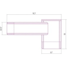 Уголок переходной 1" нар.р. - 1/2" нар.р. золотой матовый Сунержа 032-1506-0112