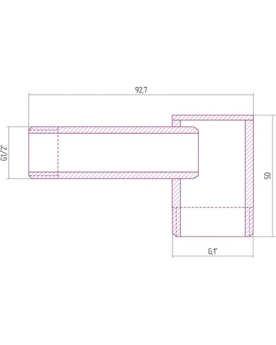 Уголок переходной 1" нар.р. - 1/2" нар.р. золотой матовый Сунержа 032-1506-0112