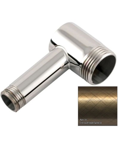 Уголок переходной 1" нар.р. - 1/2" нар.р.состаренная бронза Сунержа 05-1506-0112