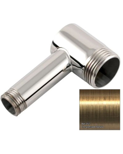 Уголок переходной 1" нар.р. - 1/2" нар.р. состаренная латунь Сунержа 051-1506-0112