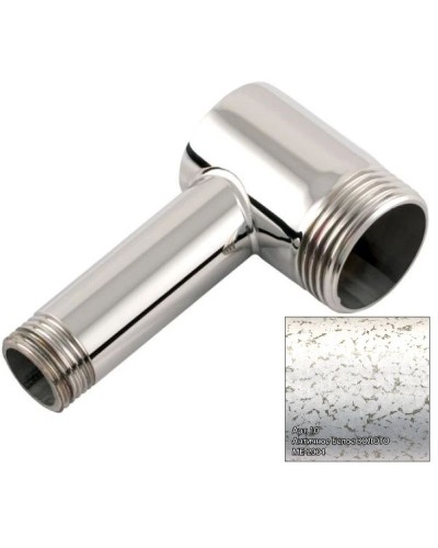 Уголок переходной 1" нар.р. - 1/2" нар.р. античное белое золото Сунержа 10-1506-0112