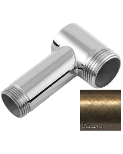 Уголок переходной 1" нар.р. - 3/4" нар.р. состаренная бронза Сунержа 05-1506-0134