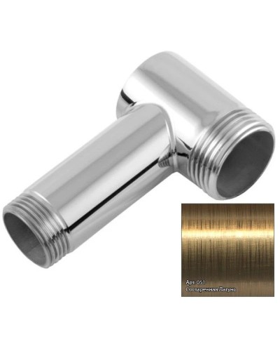 Уголок переходной 1" нар.р. - 3/4" нар.р. состаренная латунь  Сунержа 051-1506-0134