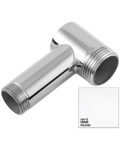 Уголок переходной 1" нар.р. - 3/4" нар.р. белый глянец Сунержа 12-1506-0134