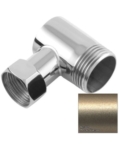 Уголок переходной 1" нар.р. - 3/4" н/г шампань матовая Сунержа 022-1505-0134