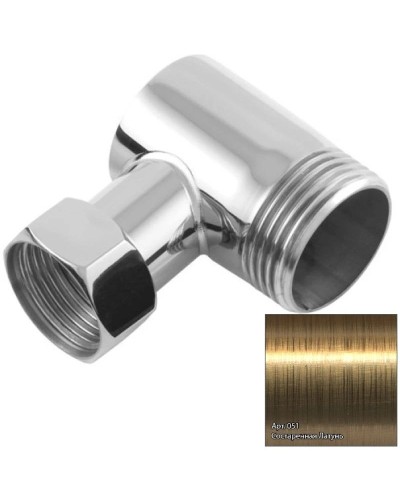 Уголок переходной 1" нар.р. - 3/4" н/г состаренная латунь Сунержа 051-1505-0134