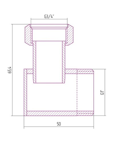 Уголок переходной 1" нар.р. - 3/4" н/г античное белое золото Сунержа 10-1505-0134