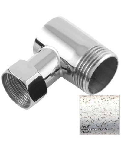 Уголок переходной 1" нар.р. - 3/4" н/г античное белое золото Сунержа 10-1505-0134