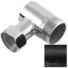 Уголок переходной 1" нар.р. - 3/4" н/г темный титан муар Сунержа 15-1505-0134