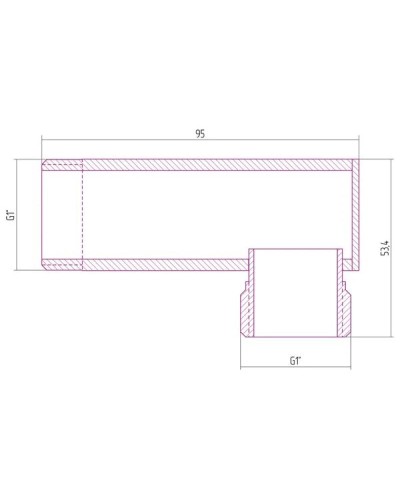 Уголок переходной 1" нар.р. - 1" нар.р. золотой Сунержа 03-1506-1010