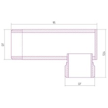 Уголок переходной 1" нар.р. - 1" нар.р. античное белое золото Сунержа 10-1506-1010