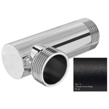 Уголок переходной 1" нар.р. - 1" нар.р. темный титан муар Сунержа 15-1506-1010