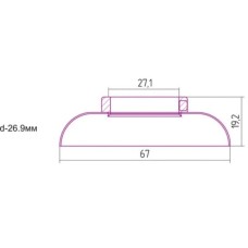Отражатель декоративный d - 26,9 мм античное белое золото Сунержа 10-1028-0002