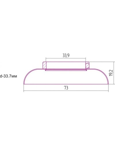Отражатель декоративный d - 33,7 мм шампань Сунержа 020-1028-0003