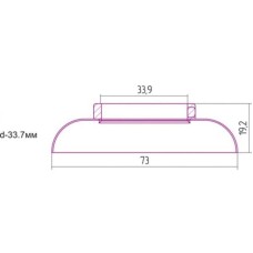 Отражатель декоративный d - 33,7 мм состаренная латунь Сунержа 051-1028-0003
