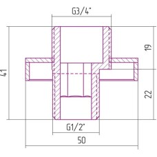 Отражатель с эксцентриком античное белое золото Сунержа Tube 10-1507-0000