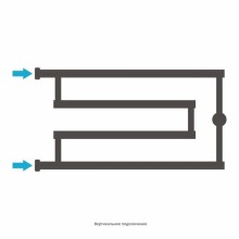 Полотенцесушитель водяной 320x650 состаренная латунь Сунержа High-Tech+ model "G" 051-4051-3265