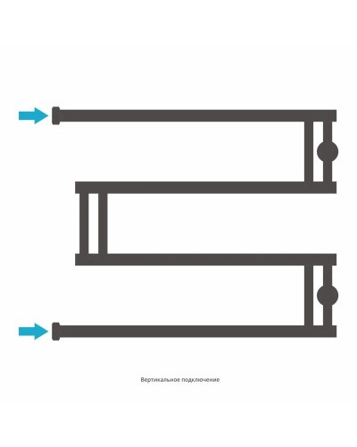 Полотенцесушитель водяной 500x650 сатин Сунержа High-Tech+ model "M" 071-4050-5065