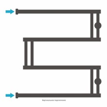 Полотенцесушитель водяной 600x600 состаренная бронза Сунержа High-Tech+ model "M" 05-4050-6060