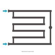 Полотенцесушитель водяной 500x650 шампань Сунержа High-Tech+ model "L" 020-4052-5065