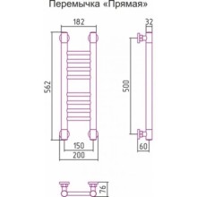 Полотенцесушитель водяной 500х150 состаренная бронза Сунержа Богема+ 05-0220-5015