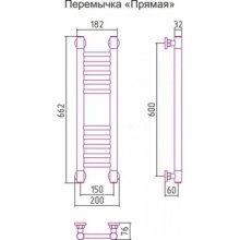 Полотенцесушитель водяной 600х150 античное белое золото Сунержа Богема+ 10-0220-6015