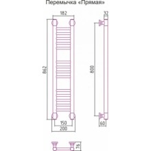Полотенцесушитель водяной 800х150 шампань Сунержа Богема+ 020-0220-8015