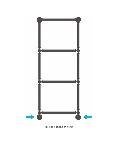 Полотенцесушитель водяной 1260х500 Сунержа Ренессанс 1304 00-0280-1250