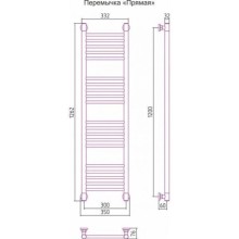 Полотенцесушитель водяной 1200х300 золотой матовый Сунержа Богема+ 032-0220-1230