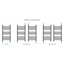 Полотенцесушитель водяной 800х400 черный матовый Сунержа Богема+ 31-0220-8040