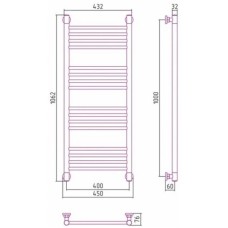 Полотенцесушитель водяной 1000х400 темный титан муар Сунержа Богема+ 15-0220-1040