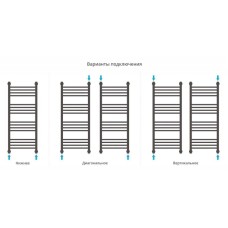 Полотенцесушитель водяной 1000х400 перемычка выгнутая античное белое золото Сунержа Богема+ 10-0221-1040