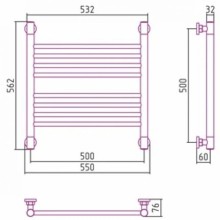 Полотенцесушитель водяной 500х500 шампань Сунержа Богема+ 020-0220-5050