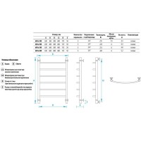 Водяной полотенцесушитель Energy Classic 600x500 EWTRCLASS0605010000 Хром