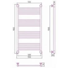 Полотенцесушитель водяной 1000х500 шампань Сунержа Богема+ 020-0220-1050