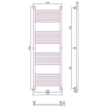 Полотенцесушитель водяной 1500х500 золотой матовый Сунержа Богема+ 032-0220-1550