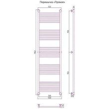 Полотенцесушитель водяной 1900х500 черный матовый Сунержа Богема+ 31-0220-1950