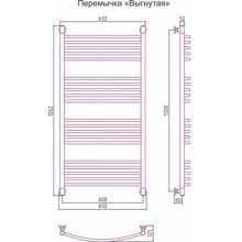 Полотенцесушитель водяной 1200х600 перемычка выгнутая состаренная бронза Сунержа Богема+ 05-0221-1260