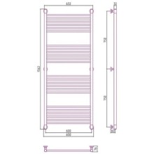 Полотенцесушитель водяной 1500х600 золотой Сунержа Богема+ 03-0220-1560