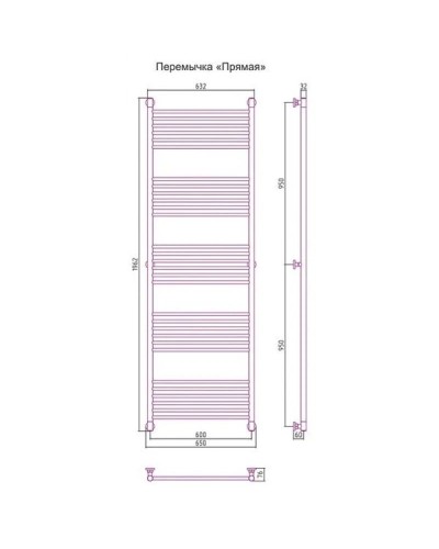 Полотенцесушитель водяной 1900х600 золотой матовый Сунержа Богема+ 032-0220-1960