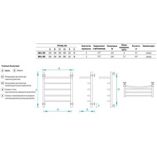 Водяной полотенцесушитель Energy Classic Modus 600x500 EWTRCLASM0605010000 с полкой Хром