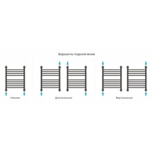 Полотенцесушитель водяной 500х400 шампань матовая Сунержа Богема с полкой+ 022-0223-5040