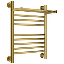 Полотенцесушитель водяной 500х400 золотой Сунержа Богема с полкой+ 03-0223-5040