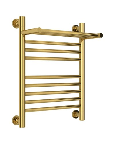 Полотенцесушитель водяной 500х400 золотой Сунержа Богема с полкой+ 03-0223-5040
