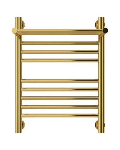 Полотенцесушитель водяной 500х400 золотой Сунержа Богема с полкой+ 03-0223-5040