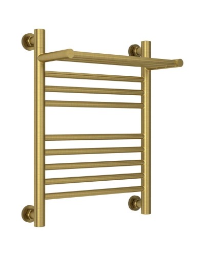 Полотенцесушитель водяной 500х400 состаренная латунь Сунержа Богема с полкой+ 051-0223-5040