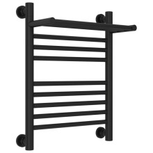 Полотенцесушитель водяной 500х400 черный матовый Сунержа Богема с полкой+ 31-0223-5040