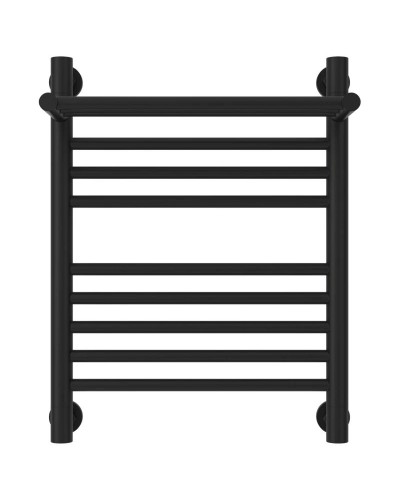 Полотенцесушитель водяной 500х400 черный матовый Сунержа Богема с полкой+ 31-0223-5040